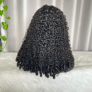Half Wig Pixie Curly SDD Human Hair Wigs