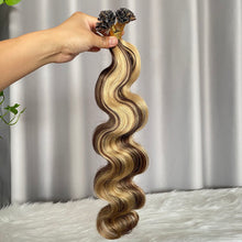Keratin K Tip Hair Extensions Body Wave Color P2/27 Human Hair 100g