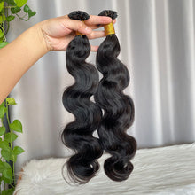 Feelove K Tip Human Hair Extensions Body Wave Natural Color Virgin Hair