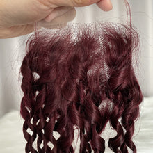 12A Pixie Curly Hair Double Drawn Color 99J Burgundy