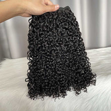 Pixie Water Curl Human Hair Bundles with Closure Frontal SDD Double Drawn