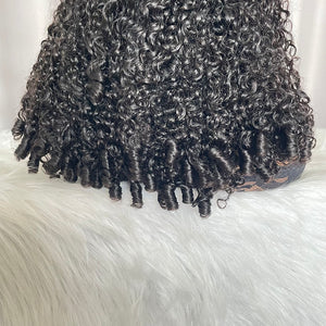 Half Wig Pixie Curly SDD Human Hair Wigs