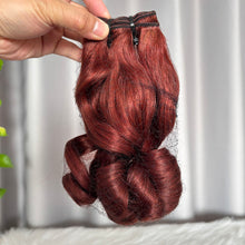 12A Bouncy Curl Human Hair Bundles with Closure Frontal Color #33 SDD Double Drawn Hair