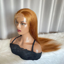 4x4 Closure Wig Straight Human Hair Lace Wigs Color 30