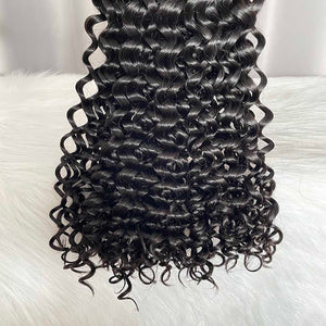 12A Bulk Hair Water Wave Human Hair Extensions 100g per Piece Braiding Hair