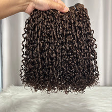 12A Pixie Curls Human Hair Bundles with Lace Closure SDD Color 4 Hair