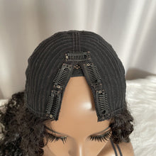 V Part Wig Jerry Curly Glueless Virgin Human Hair Wigs