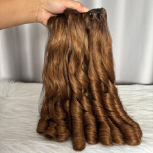 SDD Bouncy Curls Human Hair Bundles with Lace Frontal Color #30 Hair