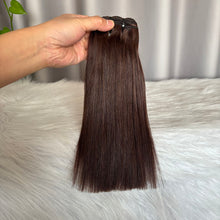 SDD Human Hair Bundles with Closure Straight Double Drawn Hair Color 2