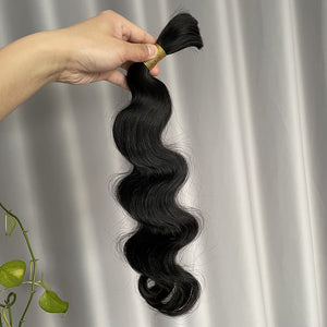 Bulk Hair Body Wave Human Hair Extensions 100g/piece