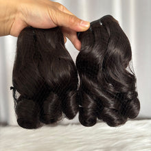SDD Bouncy Curl Human Hair Bundles with Closure Frontal  Color #2 Double Drawn Hair