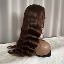 V Part Wig Brown Body Wave Glueless Human Hair Wigs