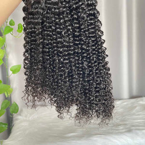 9A Kinky Curly Hair Bundles Natural Color Virgin Human Hair Weft Free Shipping