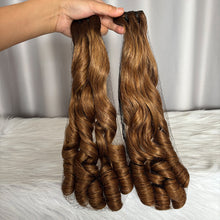 SDD Bouncy Curls Human Hair Bundles with Lace Frontal Color #30 Hair