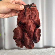 12A Bouncy Curl Human Hair Bundles with Closure Frontal Color #33 SDD Double Drawn Hair