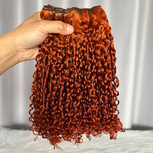 Pixie Curls Human Hair Bundles with Lace Closure SDD Color 350 Hair