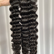 Bulk Hair Deep Wave Virgin Human Hair Extensions 100g / bundle