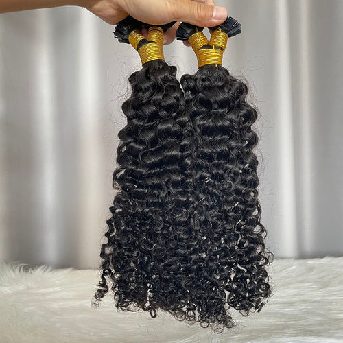 K Tip Hair Extensions Jerry Curly 100g Keratin Hair Extension