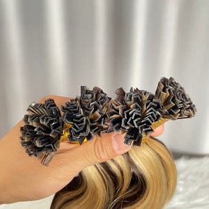 Keratin K Tip Hair Extensions Body Wave Color P2/27 Human Hair 100g