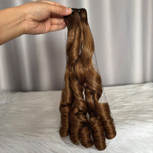 SDD Bouncy Curls Human Hair Bundles with Lace Frontal Color #30 Hair