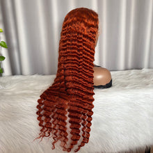 Loose Deep Wave 13x4 Frontal Wig Color 350 Ginger Human Hair Lace Wigs