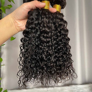 9A Water Wave Hair Bundles Natural Color Virgin Human Hair Weft Free Shipping