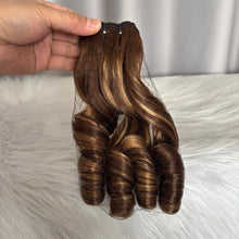 SDD Bouncy Curls Human Hair Bundles with Lace Frontal P4/27 and P4/30 Hair