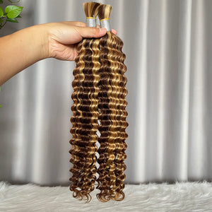 Boho Braids Deep Wave Bulk Hair for Braiding Human Hair Extensions