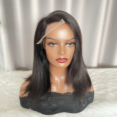 Side Part Closure Wig Natural Color  5x5 Human Hair Lace Wigs