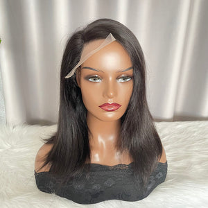 Side Part Closure Wig Natural Color  5x5 Human Hair Lace Wigs