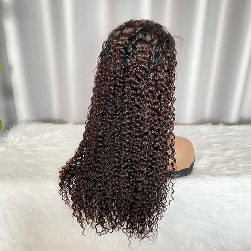 HD 5x5 Lace Closure Wig Jerry Curly Human Hair Wigs T1b/4