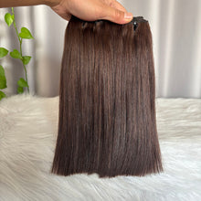 SDD Human Hair Bundles with Closure Straight Double Drawn Hair Color 2