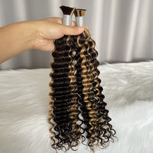 Bulk Hair Extensions for Braiding Hair Deep Wave P4/27 Human Hair