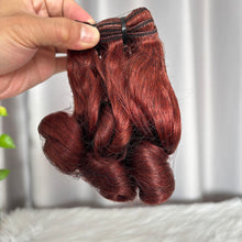 12A Bouncy Curl Human Hair Bundles with Closure Frontal Color #33 SDD Double Drawn Hair