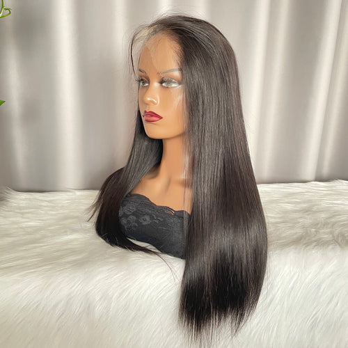 Full Lace Wig Straight Natural Color Virgin Human Hair Free Shipping
