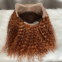 Coffe Jerry Curly Human Hair Wigs 13x4 Lace Frontal Wig