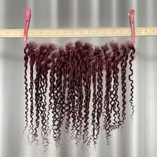 12A Pixie Curly Hair Double Drawn Color 99J Burgundy