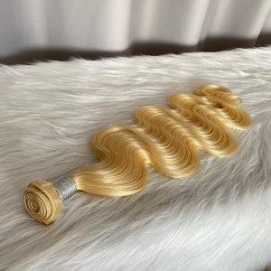 12A 613 Blonde Body Wave Human Hair Bundles 100g Wavy Extensions