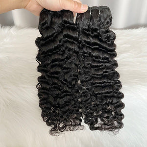 10A Burmese Curly Human Hair Bundles Natural Color Virgin Hair