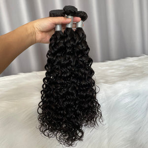 10A Water Wave Hair Bundle Natural Color Virgin Human Hair Weft Free Shipping