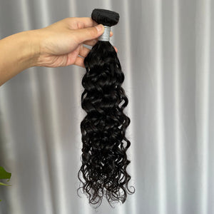 10A Water Wave Hair Bundle Natural Color Virgin Human Hair Weft Free Shipping