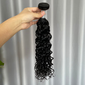 10A Water Wave Hair Bundle Natural Color Virgin Human Hair Weft Free Shipping