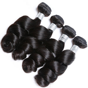 10A Loose Wave Hair Bundles Natural Color Virgin Human Hair Weft Free Shipping