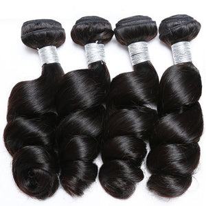 10A Loose Wave Hair Bundles Natural Color Virgin Human Hair Weft Free Shipping