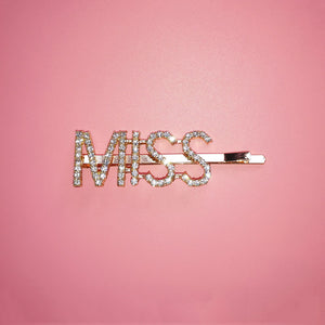 Hair Clips Glittering Letter Hair Pins Twinkle Rhinestone Barrette MOQ 100 Pieces FREE SHIPPING