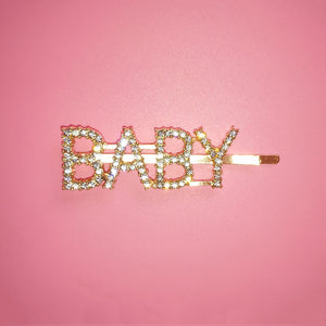 Hair Clips Glittering Letter Hair Pins Twinkle Rhinestone Barrette MOQ 100 Pieces FREE SHIPPING