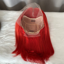 Red Bob Lace Front Wig Human Hair 13x4 Frontal Bob Wig