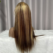 P4/27 Highlight Ombre Brown 13x4 Lace Front Wig Straight Human Hair Frontal Wig
