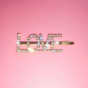 Hair Clips Glittering Letter Hair Pins Twinkle Rhinestone Barrette MOQ 100 Pieces FREE SHIPPING