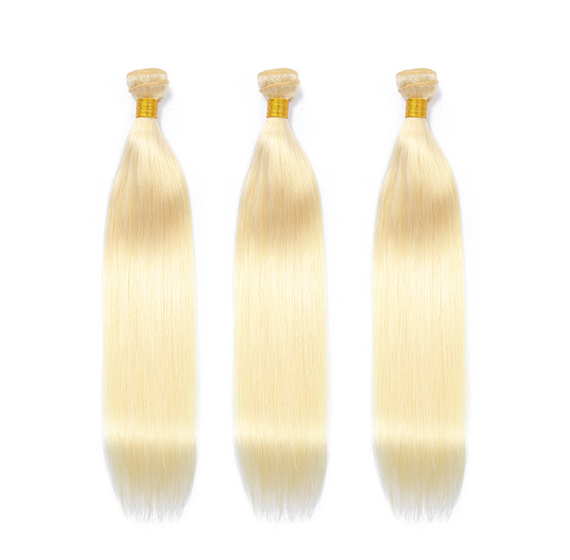 Blonde 613 Peruvian Straight Virgin Hair Bundles 3 or 4 Pieces/Pack 100% Human Hair Weaving